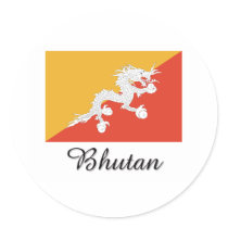 Bhutan Flag Design stickers