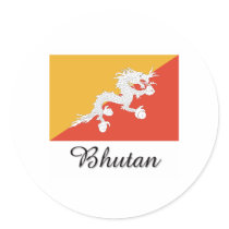 Bhutan Flag Design stickers