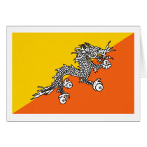Bhutan Flag Greeting Card