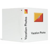 Bhutan Flag Jewel Vinyl Binders
