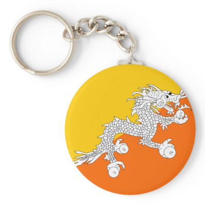 Bhutan Flag Key Chain by coolcountry