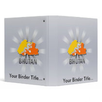 Bhutan Flag Map 2.0 Vinyl Binders