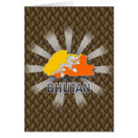 Bhutan Flag Map 2.0 Card
