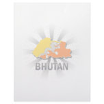 Bhutan Flag Map 2.0 Custom Letterhead