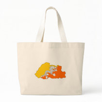 Bhutan flag map canvas bag