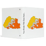 Bhutan Flag Map full size 3 Ring Binders
