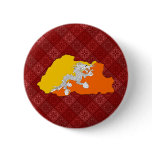 Bhutan Flag Map full size Pin