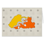Bhutan Flag Map full size Card