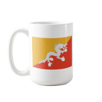 Bhutan Flag & Map Mug