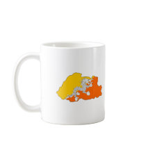 Bhutan flag map mug