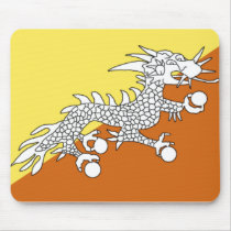 Bhutan Flag Mousepad