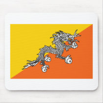 Bhutan Flag Mousepad