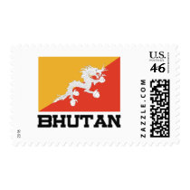 Bhutan Flag postage