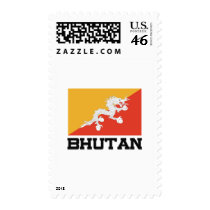 Bhutan Flag postage