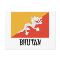 Bhutan Flag postcards