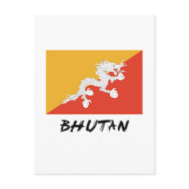 Bhutan Flag postcards