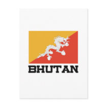 Bhutan Flag postcards