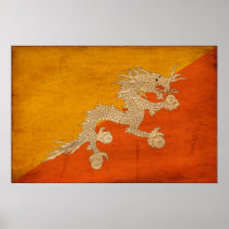 Bhutan Flag Print