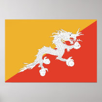 Bhutan Flag Posters