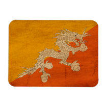 Bhutan Flag Rectangle Magnets