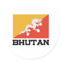 Bhutan Flag stickers