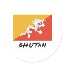 Bhutan Flag stickers