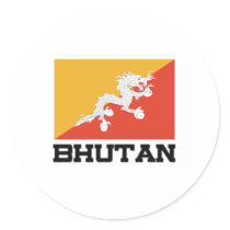 Bhutan Flag stickers