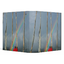 Bhutan, Gangtey village, Rainbow over two Vinyl Binder