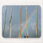 Bhutan, Gangtey village, Rainbow over two Mouse Pads