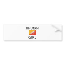 BHUTAN GIRL bumper stickers