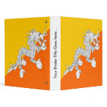 Bhutan High quality Flag 3 Ring Binder
