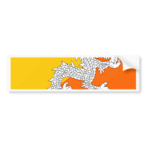 Bhutan High quality Flag Bumper Sticker