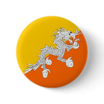 Bhutan High quality Flag Button
