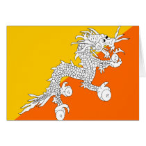 Bhutan High quality Flag Cards