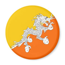 Bhutan High quality Flag Fridge Magnets