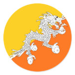 Bhutan High quality Flag Stickers