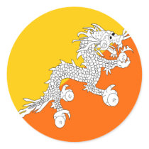 Bhutan High quality Flag Stickers