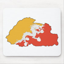 Bhutan map BT Mousemat