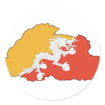 Bhutan map BT Stickers