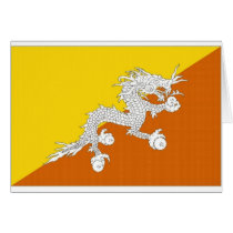 Bhutan National Flag Card