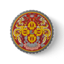 Bhutan Official Coat Of Arms Heraldry Symbol Buttons