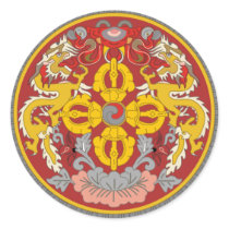 Bhutan Official Coat Of Arms Heraldry Symbol Sticker