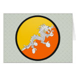 Bhutan quality Flag Circle Greeting Cards