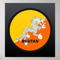 Bhutan Roundel quality Flag Posters