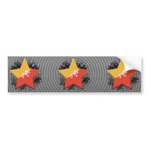 Bhutan Star Bumper Stickers