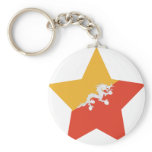 Bhutan Star Keychain