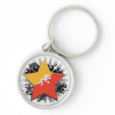 Bhutan Star Key Chain by FlagCenter
