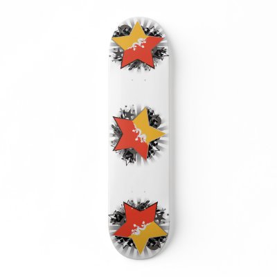 Bhutan Star Skate Board Deck by FlagCenter