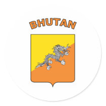 Bhutan Round Stickers