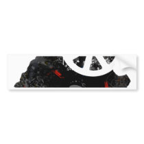 Bhutan Trendy Peace Sign with Bhutanese map Bumper Sticker